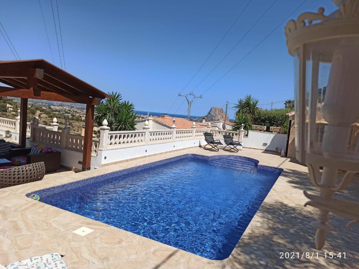 Villa med panoramautsikt med privat pool i Calpe, Costa Blanca, Spanien Esterno foto